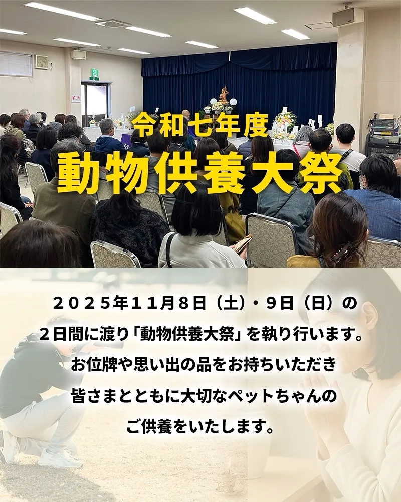 🌸 令和7年度 動物供養大祭のご案内 🌸